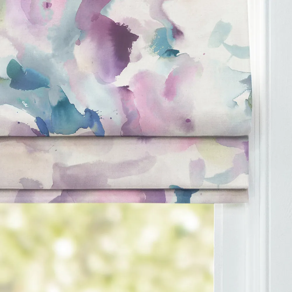 Rosa Printed Cotton Made to Measure Roman Blinds Orchid