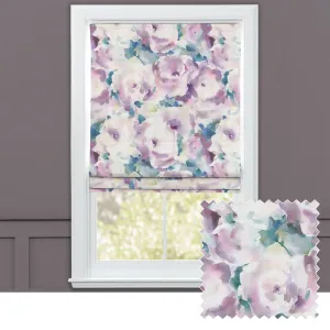 Rosa Printed Cotton Made to Measure Roman Blinds Orchid chic floor carpet  