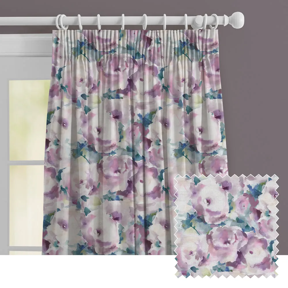 Rosa Printed Made to Measure Curtains Orchid chic floor carpet  