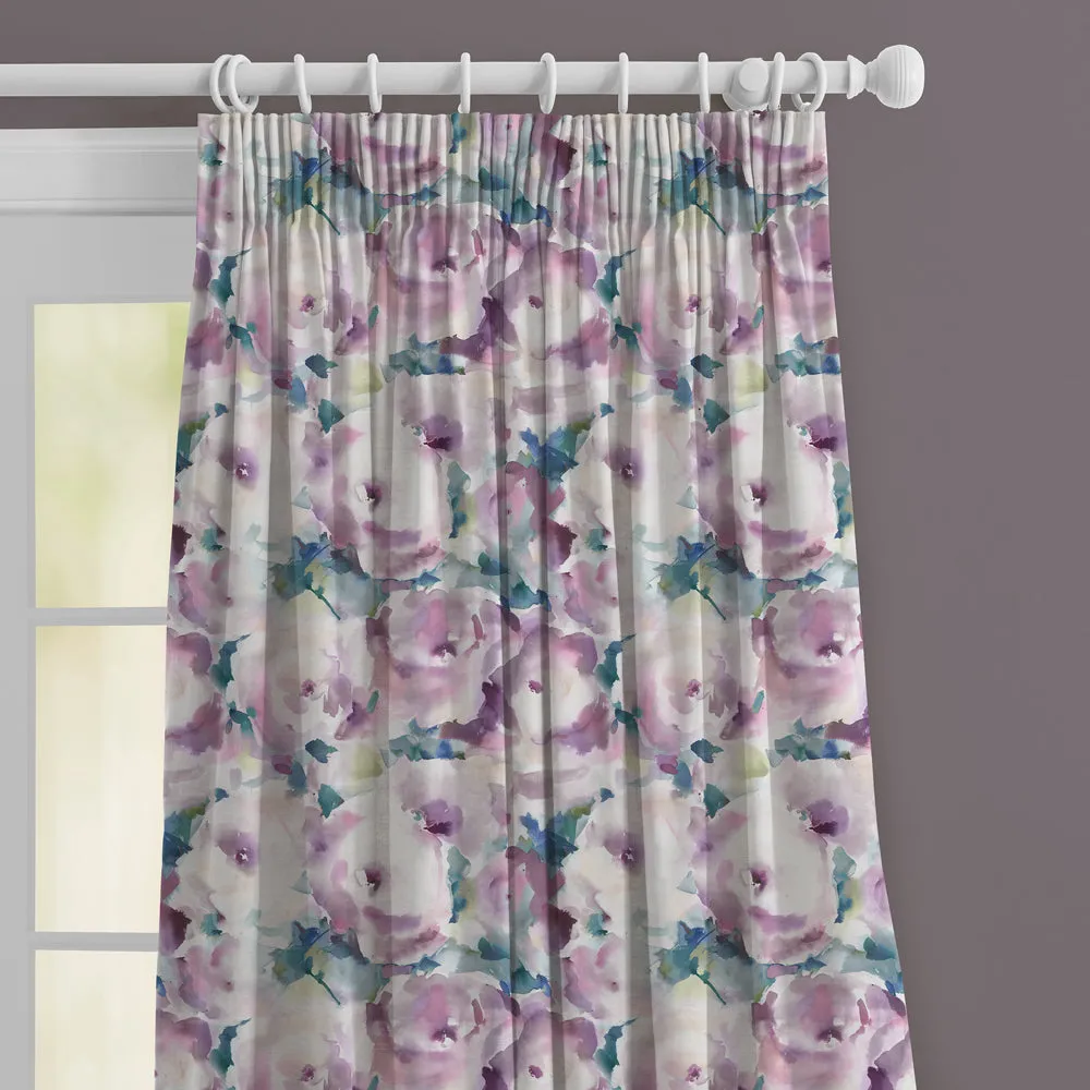 Rosa Printed Made to Measure Curtains Orchid
