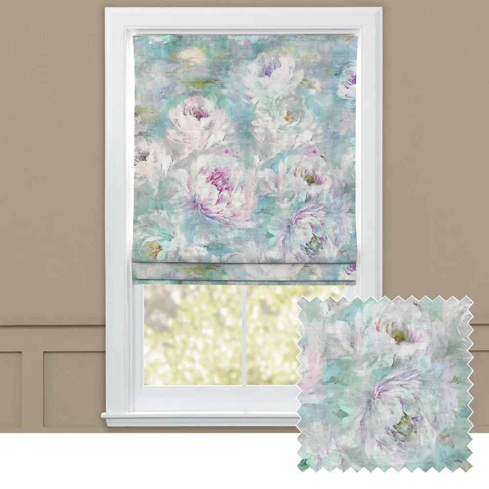 Roseum Printed Made to Measure Roman Blinds Moonstone chic floor carpet  