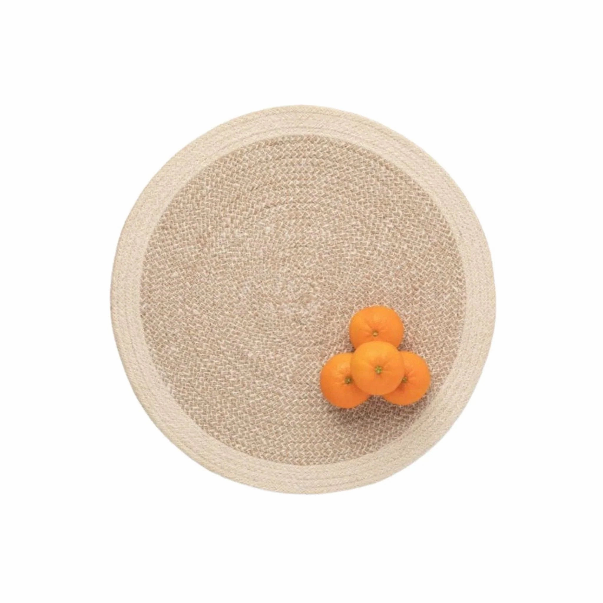 Round Dark Jute Woven Placemats