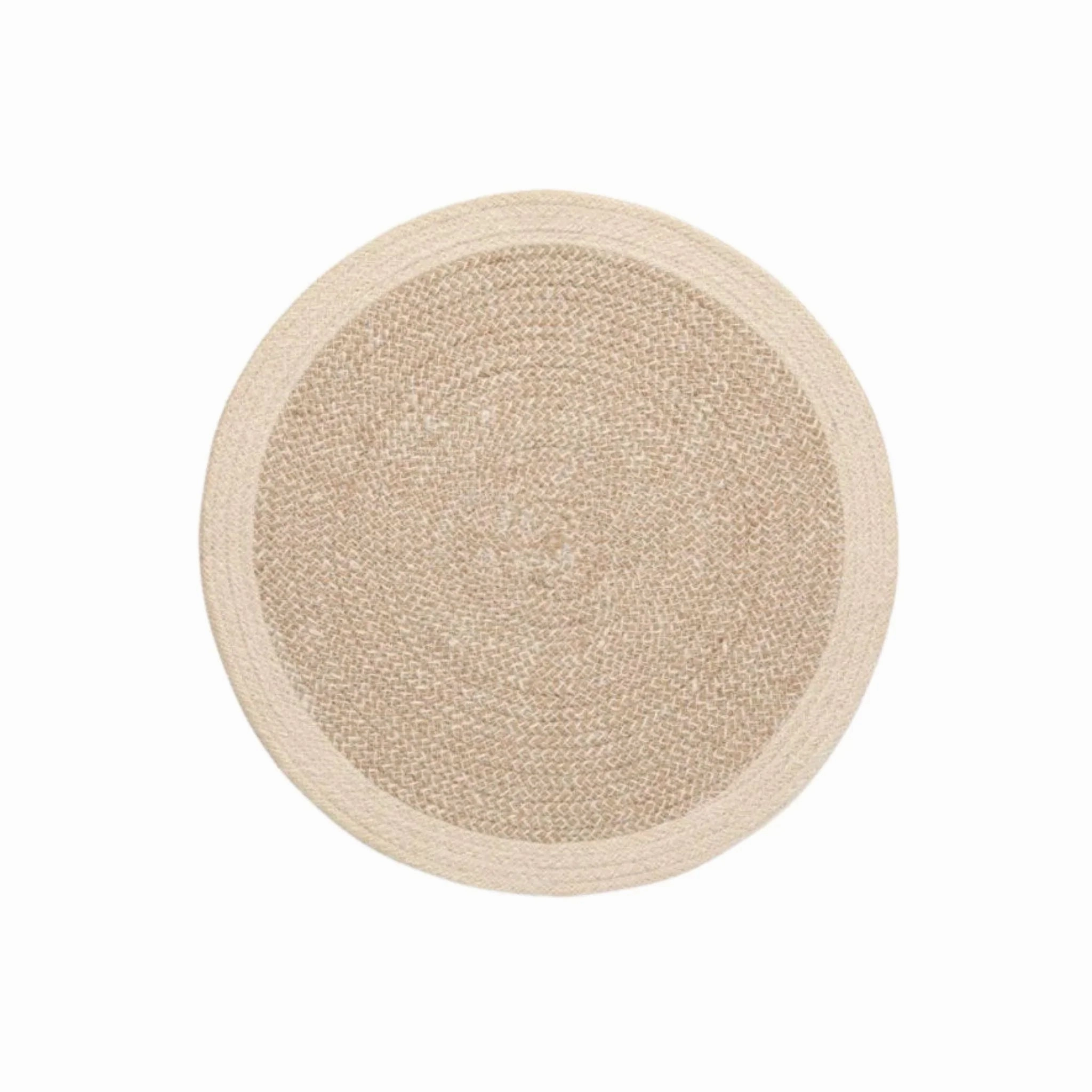 Round Dark Jute Woven Placemats mini desktop sculpture