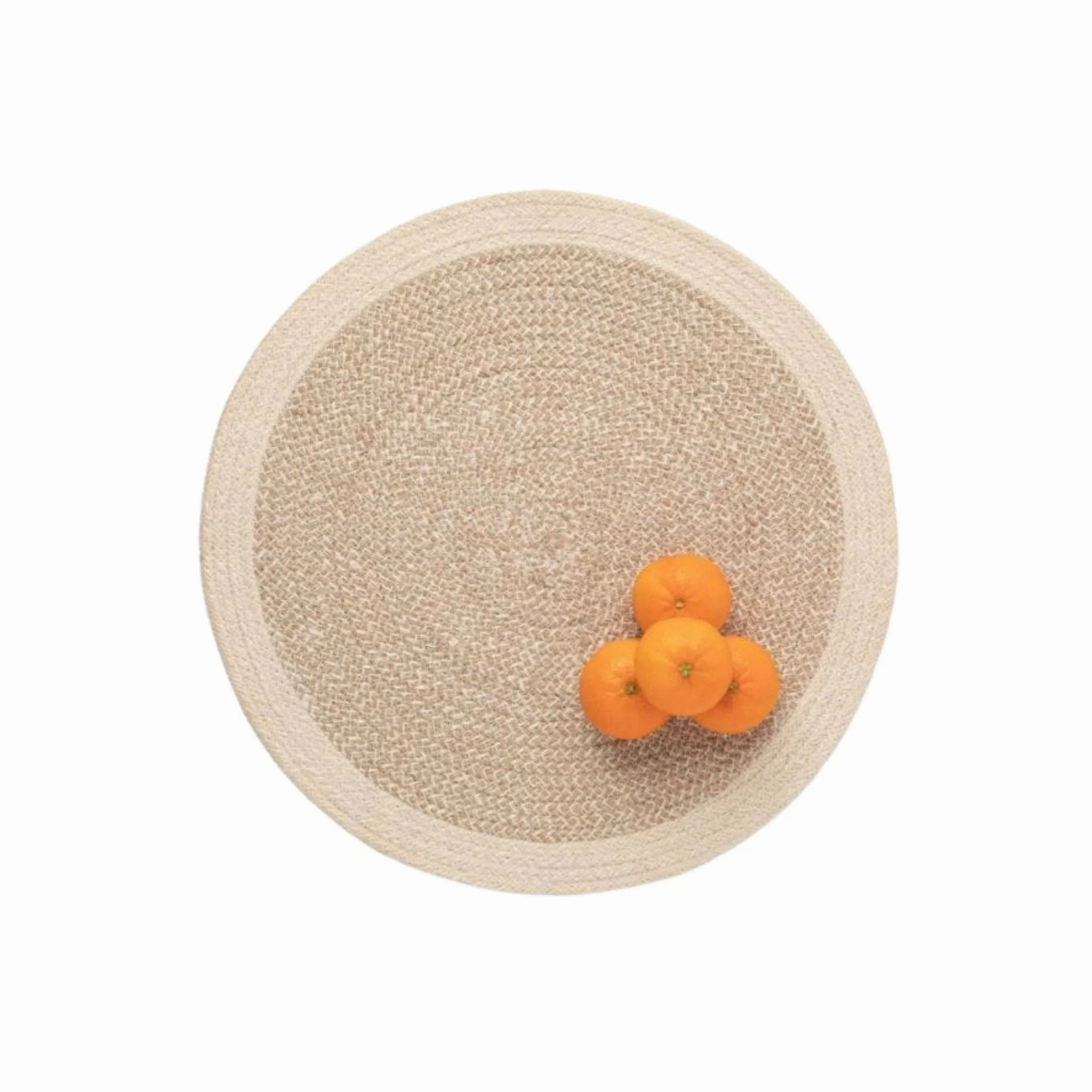 Round Dark Jute Woven Placemats