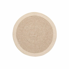 Round Dark Jute Woven Placemats mini desktop sculpture