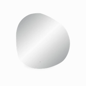 Round Organic Backlit Wall Mirror creative interior decor