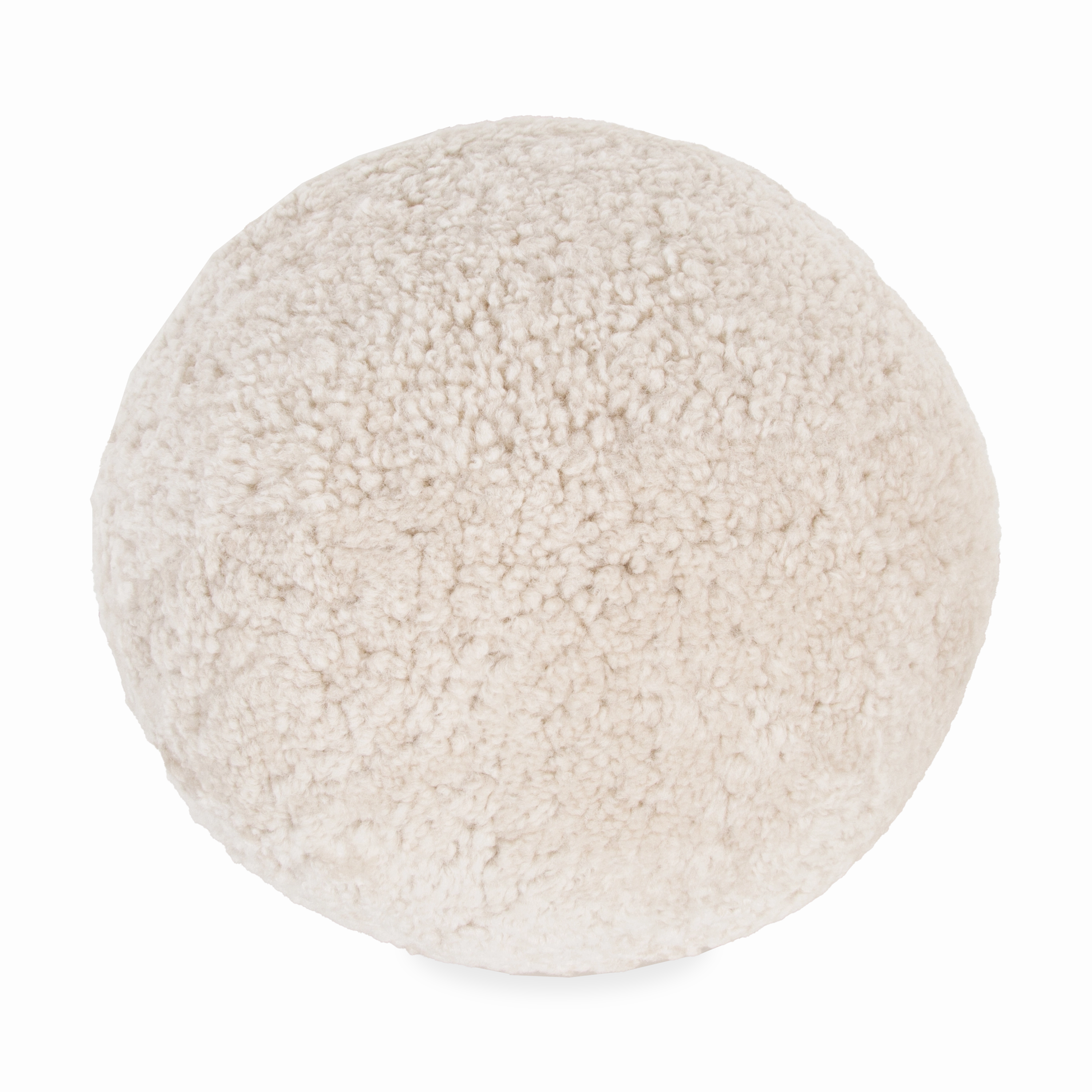 Round Sheepskin Pillow