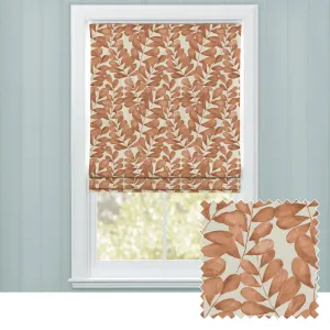Rowan Printed Cotton Made to Measure Roman Blinds Amber chic floor carpet  