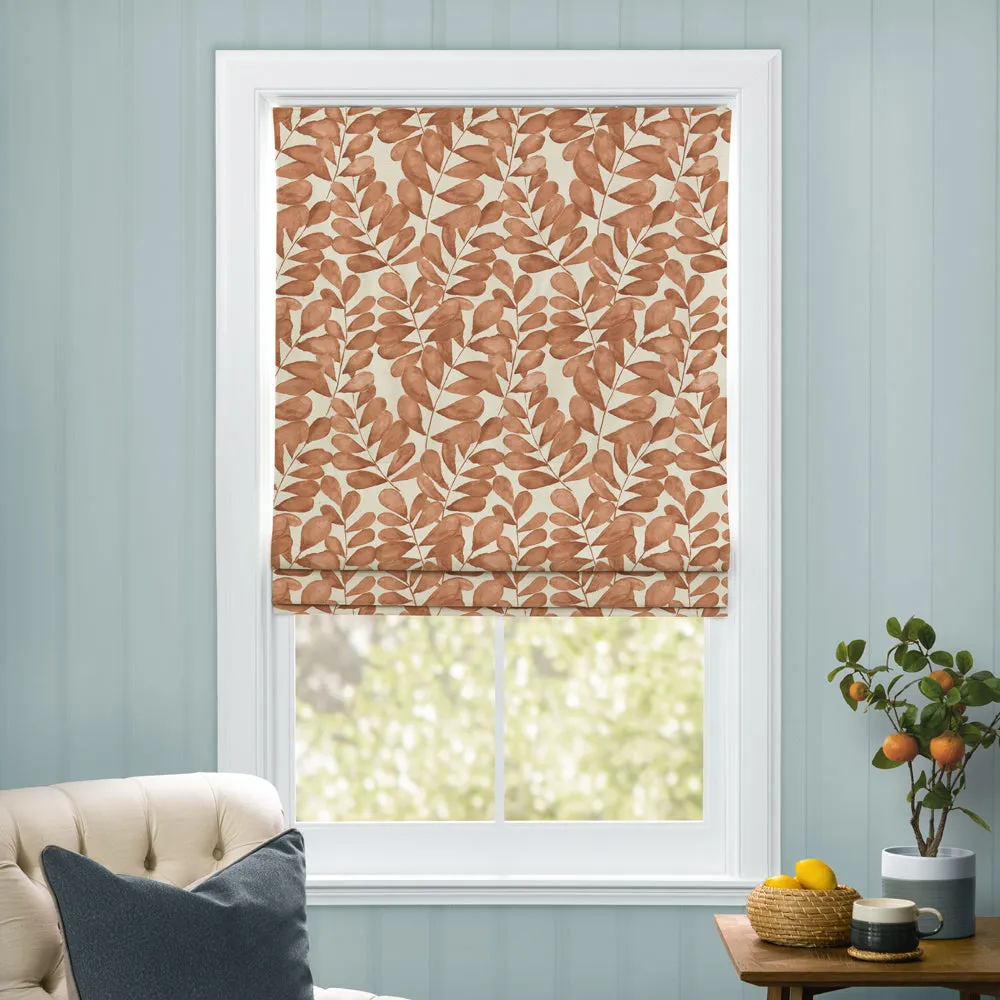 Rowan Printed Cotton Made to Measure Roman Blinds Amber