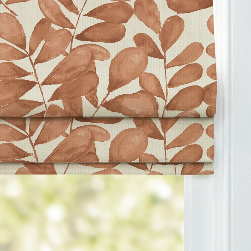 Rowan Printed Cotton Made to Measure Roman Blinds Amber