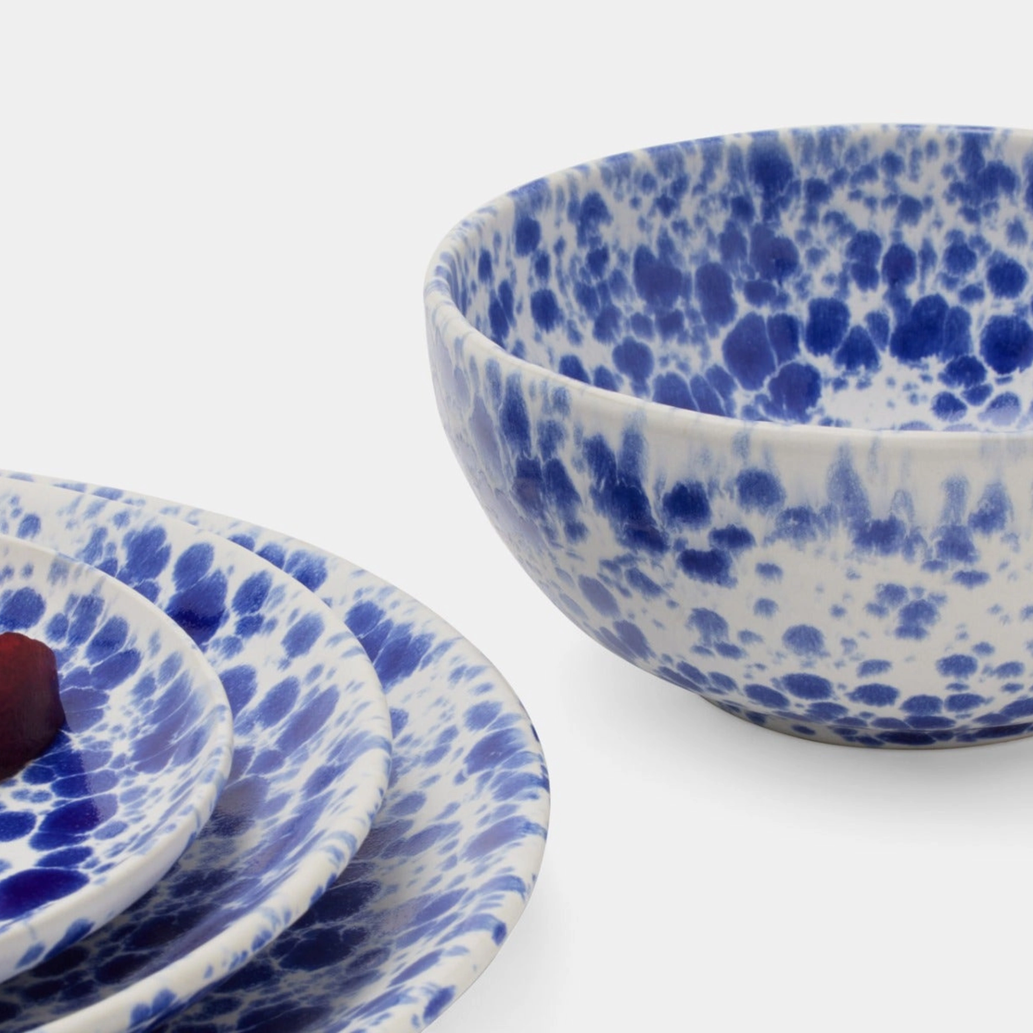 Royal Blue Splatter Stoneware Dinnerware Collection