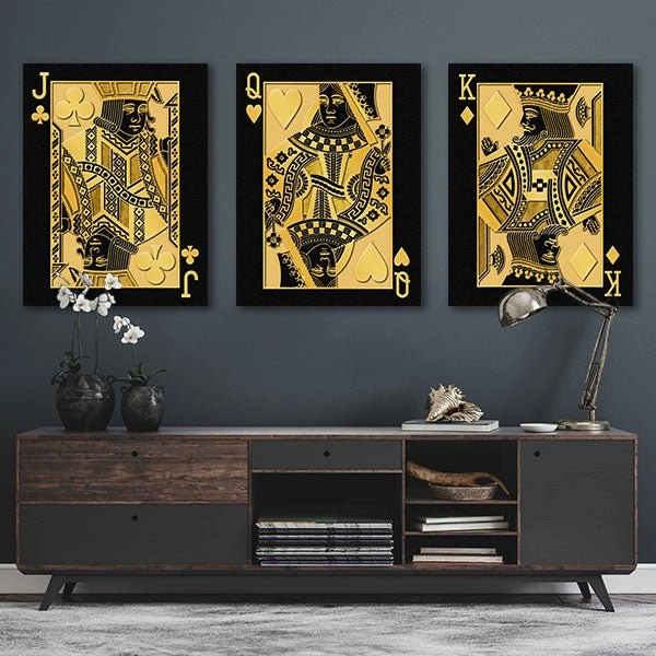 Royal Cards - Triptych by Frank Amoruso 