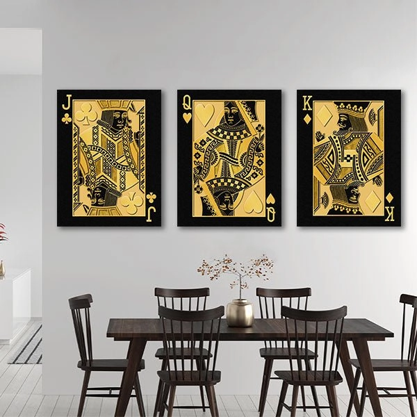 Royal Cards - Triptych by Frank Amoruso 
