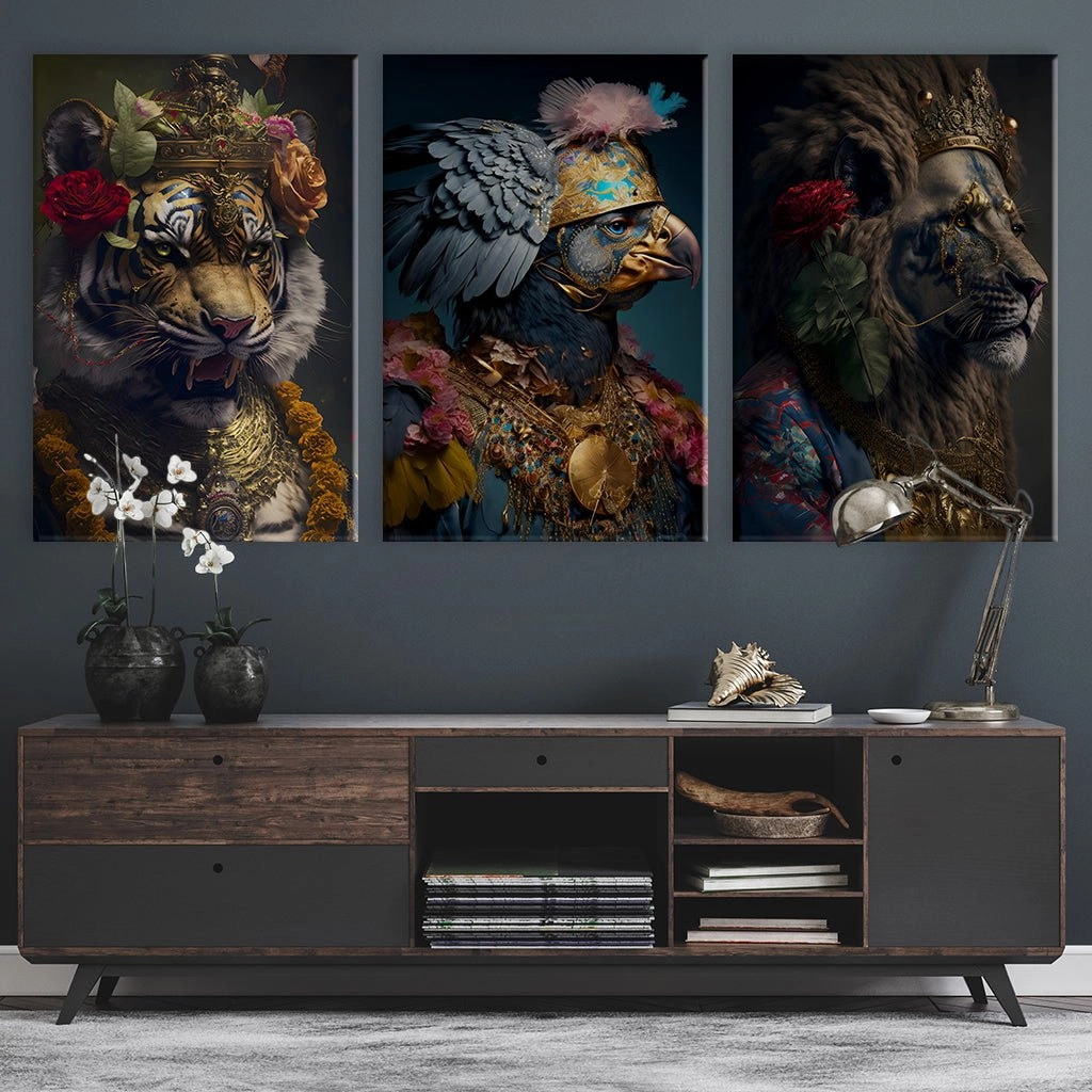 Royal Highness Triptych by Juliano de Araujo