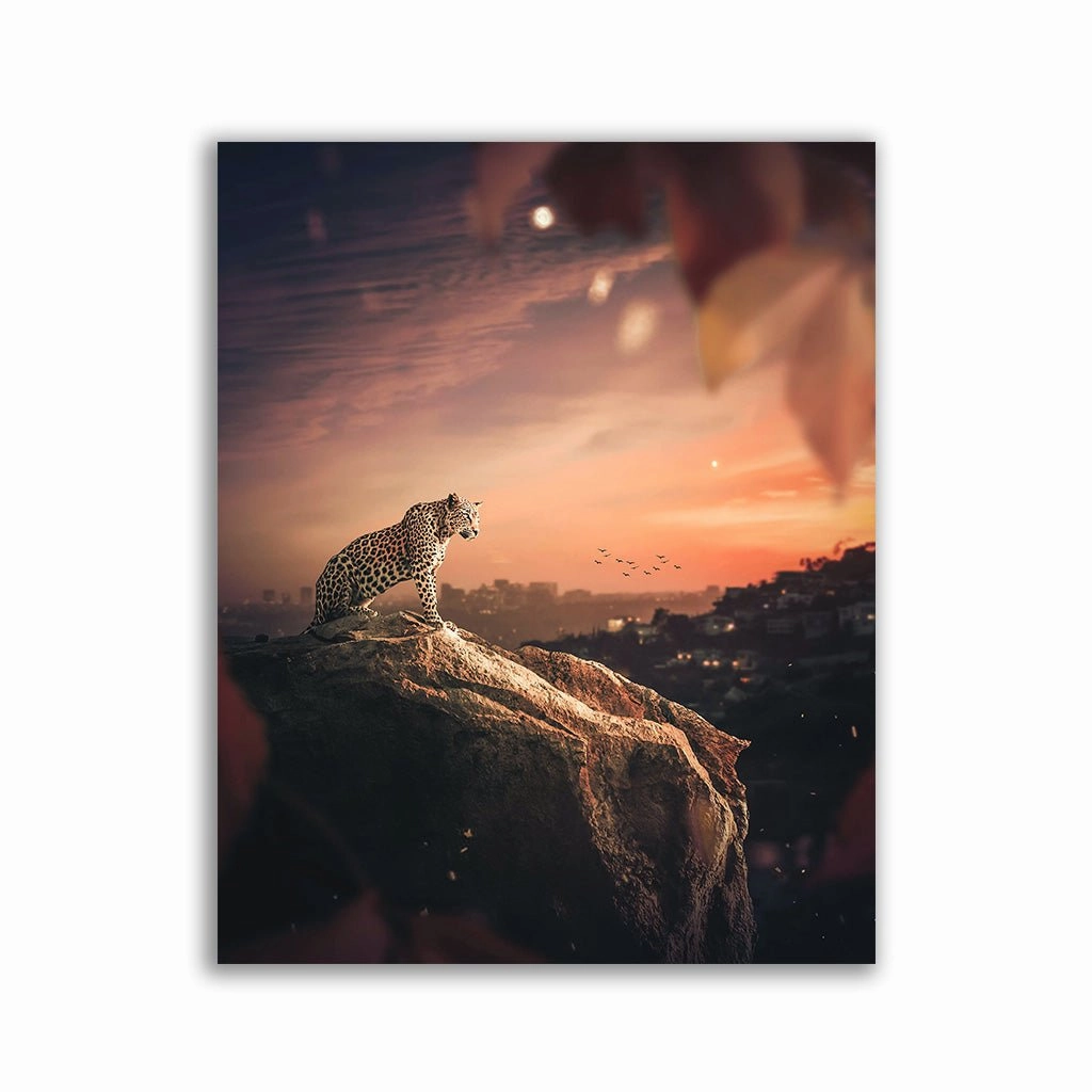 Royal Leopard by Zenzdesign framed mural artwork