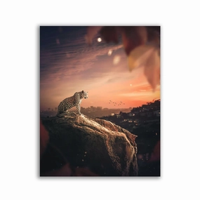 Royal Leopard by Zenzdesign framed mural artwork