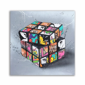 Rubic Art Cube framed mural artwork