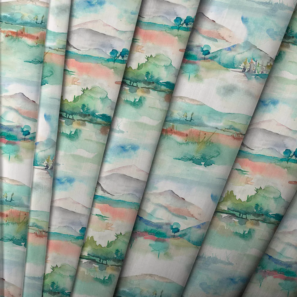 Russet Shores Printed Cotton Made to Measure Roman Blinds Cream