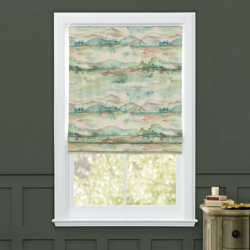 Russet Shores Printed Cotton Made to Measure Roman Blinds Natural