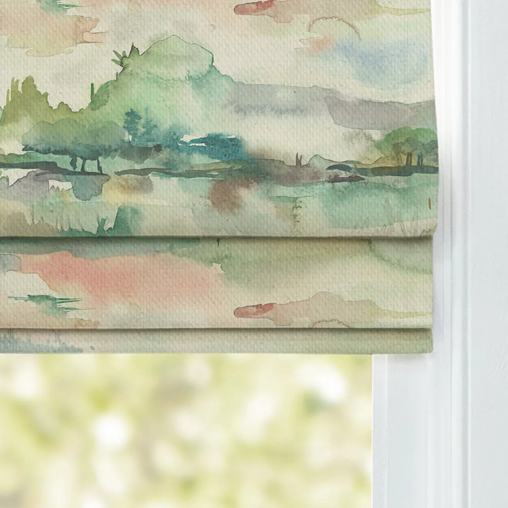 Russet Shores Printed Cotton Made to Measure Roman Blinds Natural