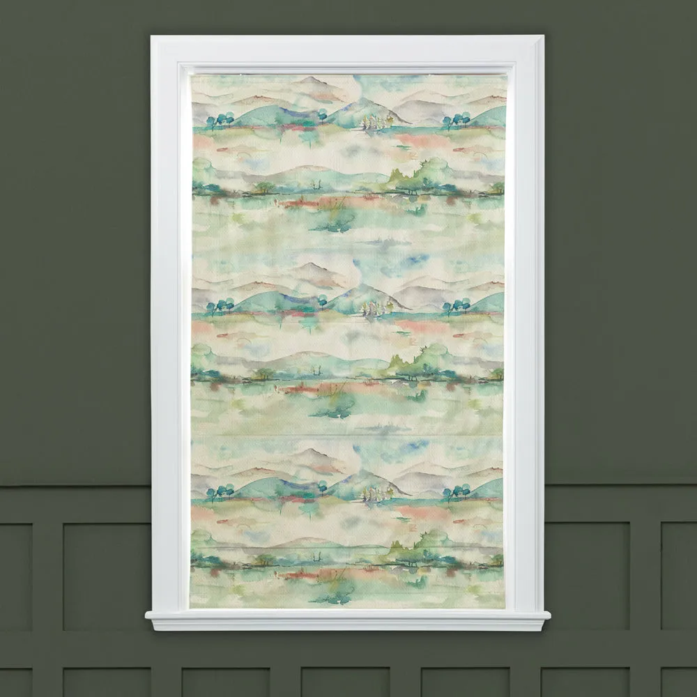 Russet Shores Printed Cotton Made to Measure Roman Blinds Natural