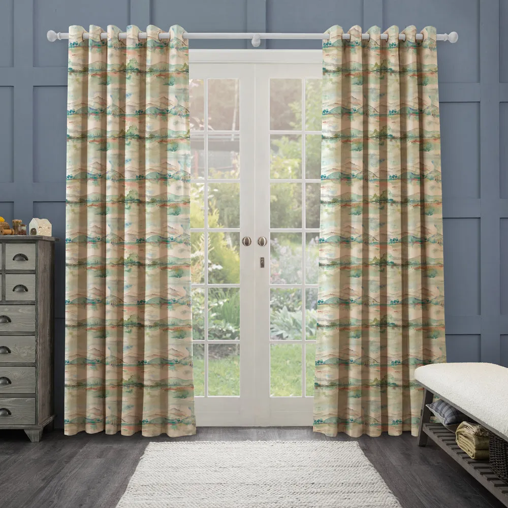 Russet Shores Printed Made to Measure Curtains Linen