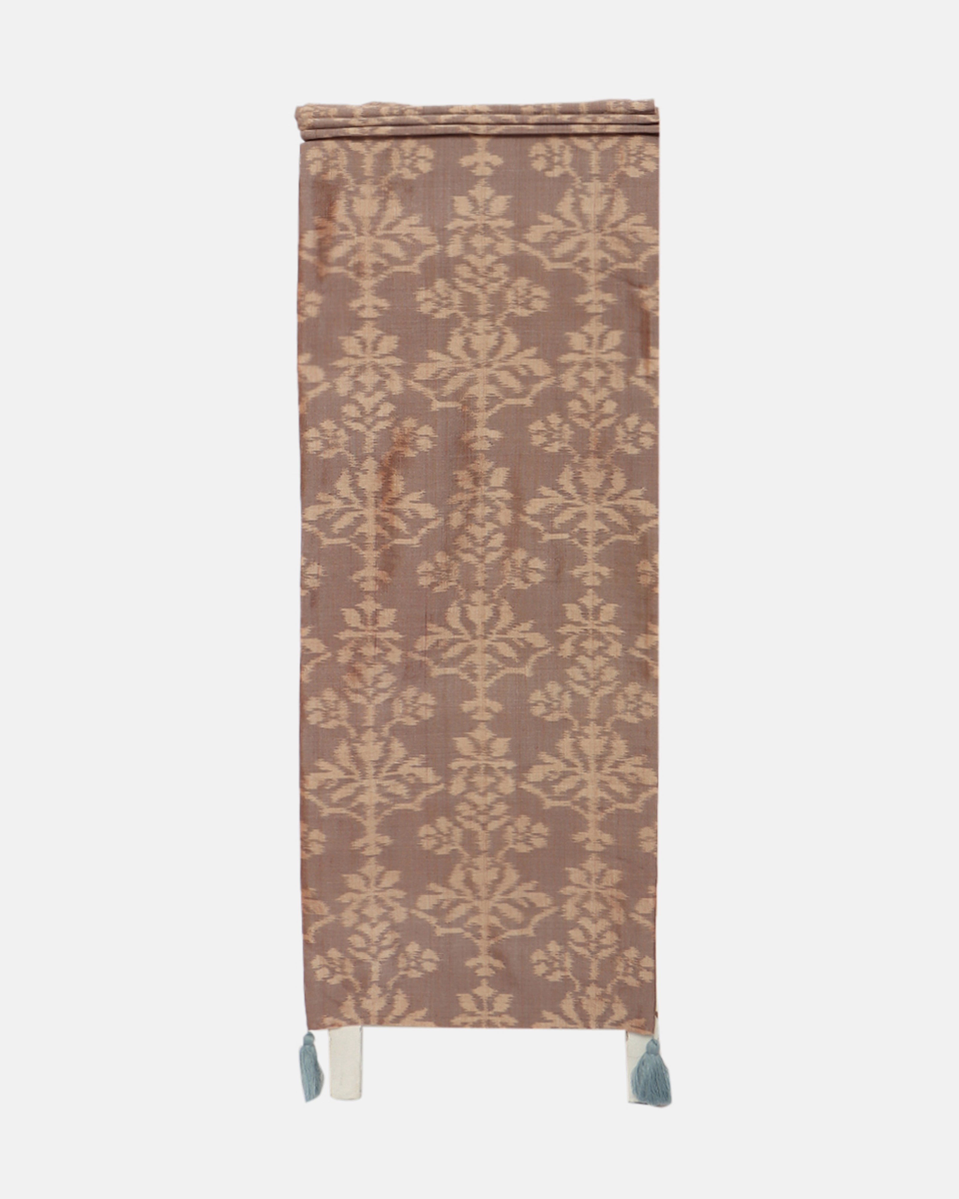 Saira Weft Ikat Cotton Silk Table Runner ceramic table ornament