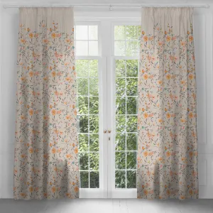 Saiyuri Printed Pencil Pleat Curtains Peridot modern fashion rug  