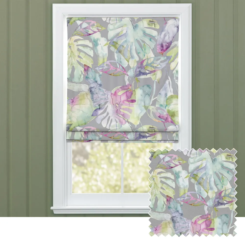 Salvador Printed Cotton Made to Measure Roman Blinds Summer chic floor carpet  