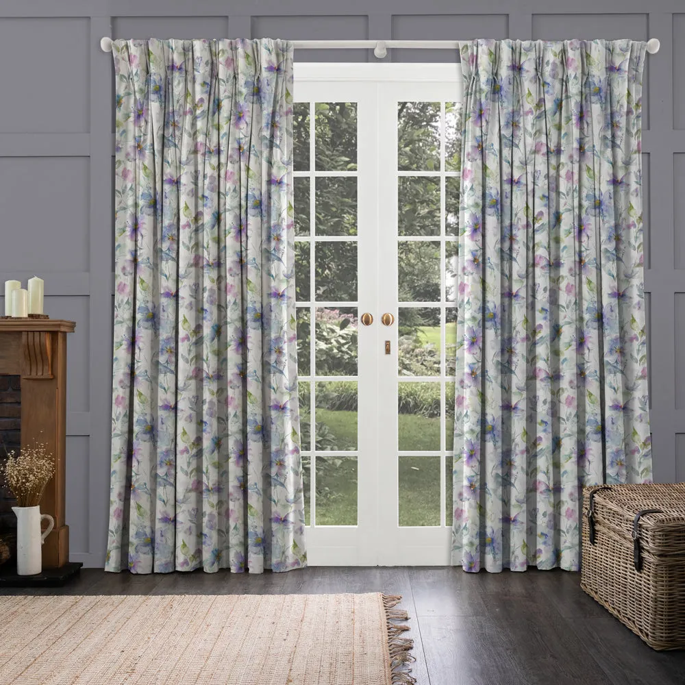 Samarinda Printed Made to Measure Curtains Violet