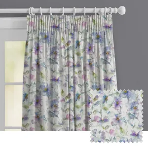 Samarinda Printed Made to Measure Curtains Violet chic floor carpet  