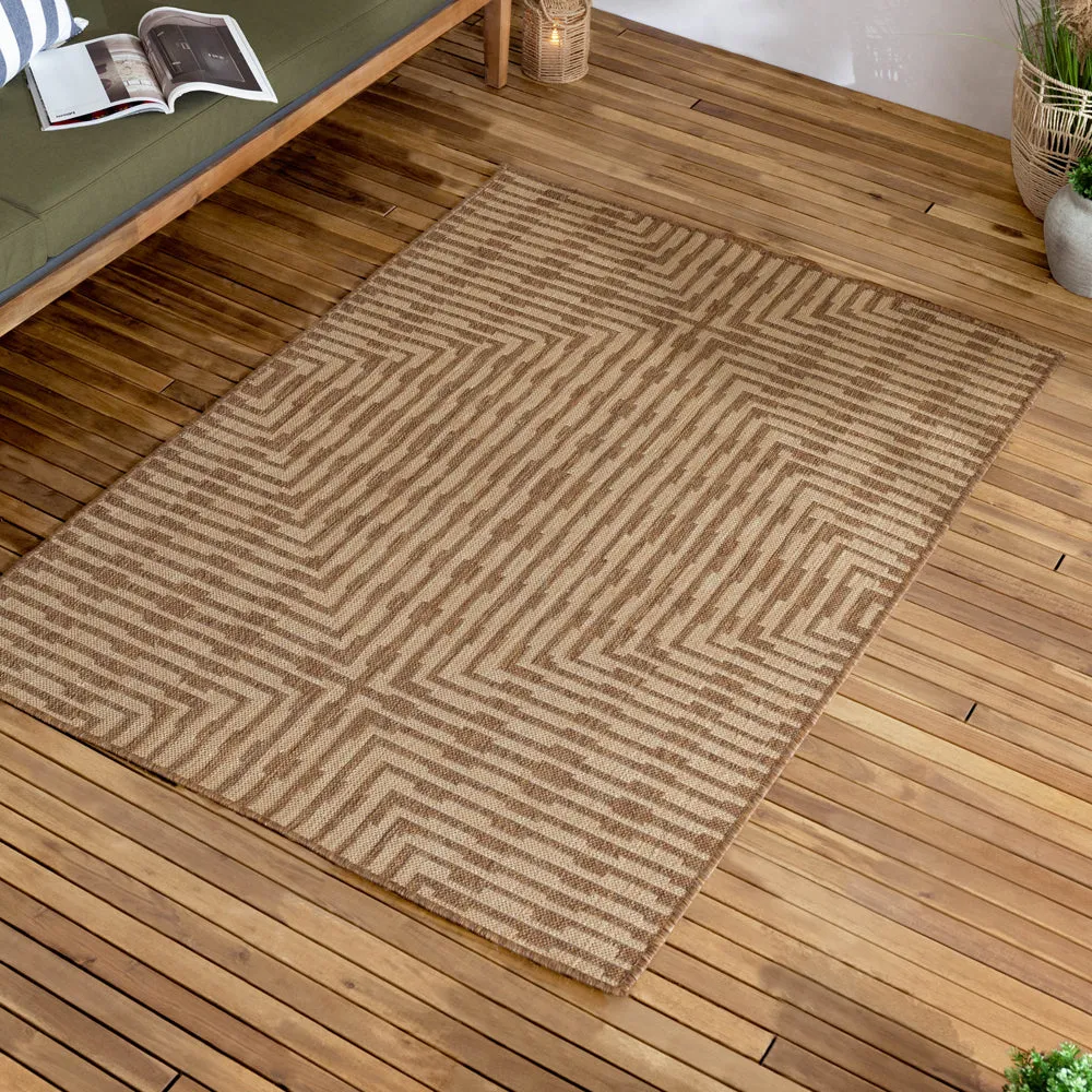 Sandown Jute Effect Indoor/Outdoor Rug Natural