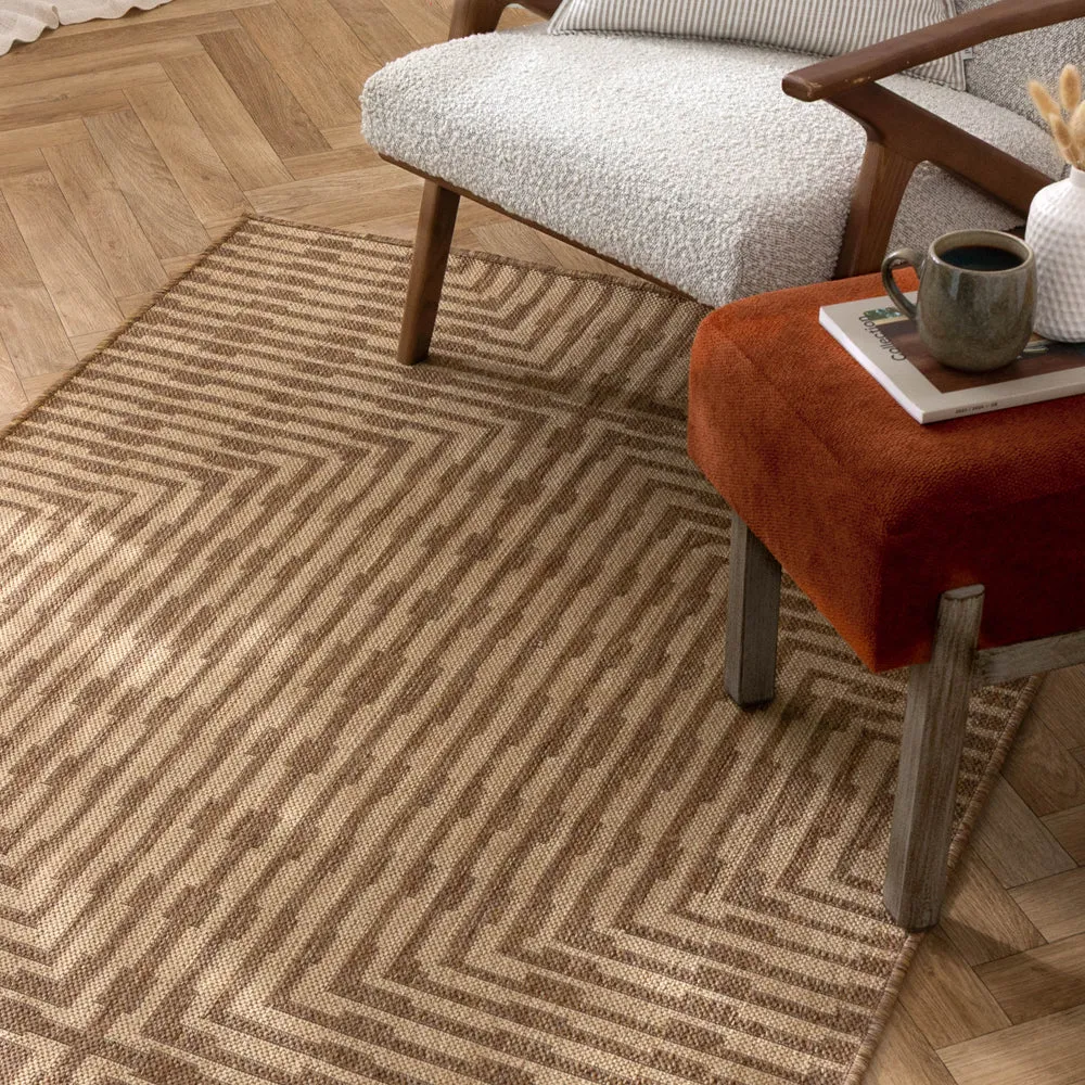Sandown Jute Effect Indoor/Outdoor Rug Natural
