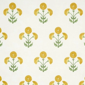Saranda Flower Wallpaper in Marigold paper wall covering