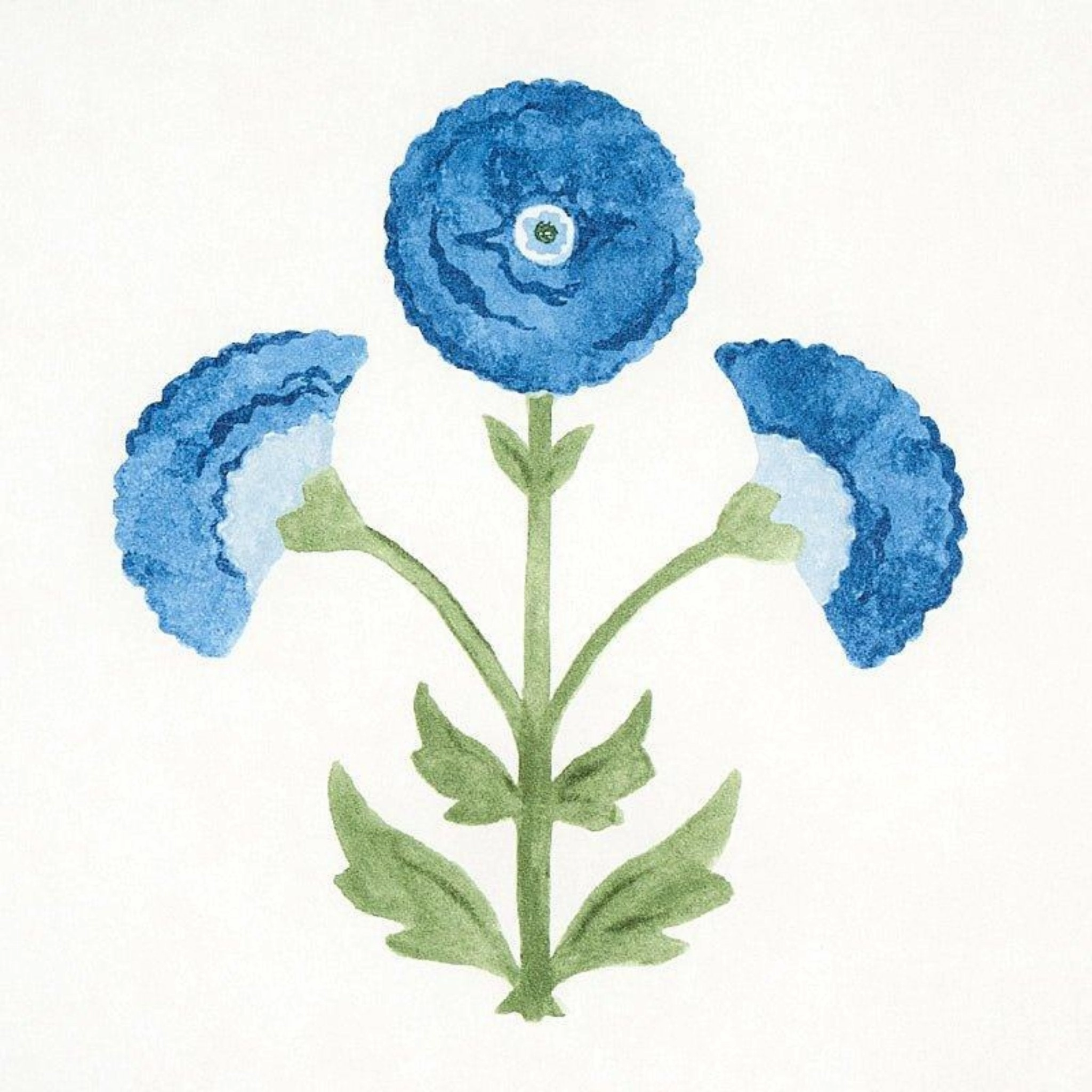 Saranda Flower Wallpaper in Royal
