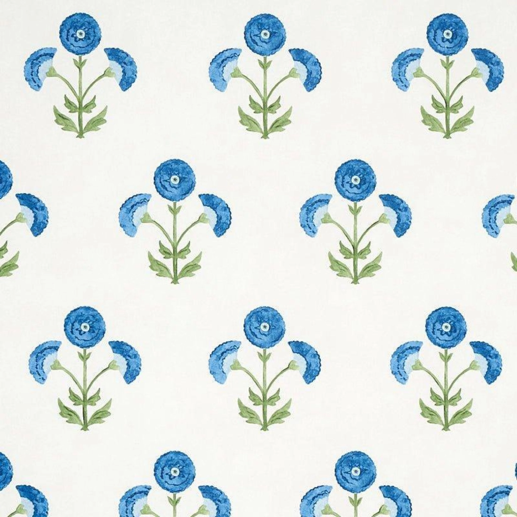 Saranda Flower Wallpaper in Royal paper wall covering