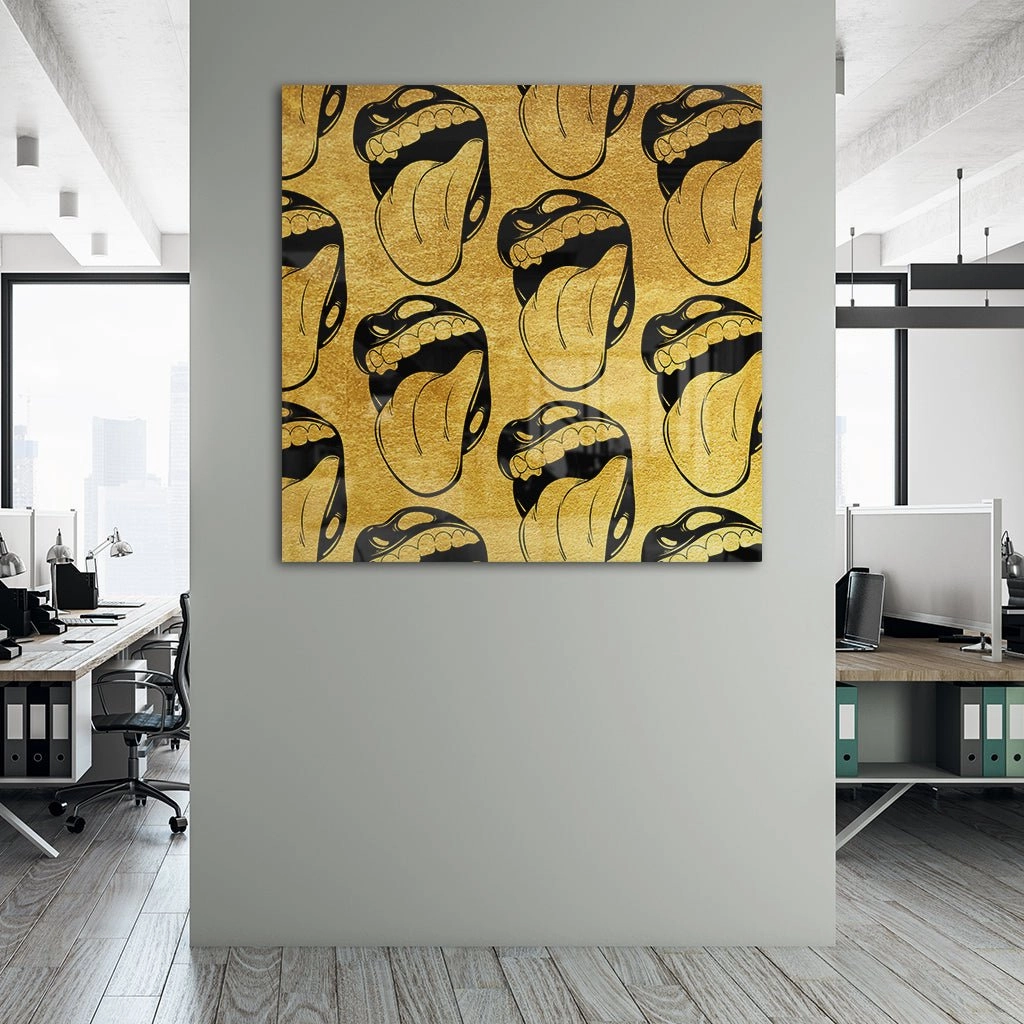 Sassy Pattern Golds on Acrylic