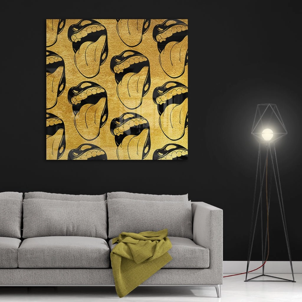 Sassy Pattern Golds on Acrylic