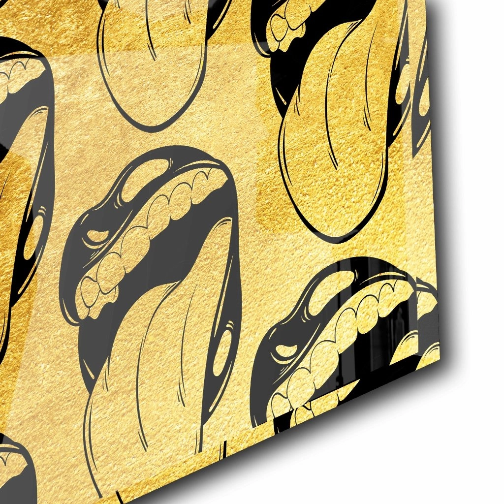 Sassy Pattern Golds on Acrylic