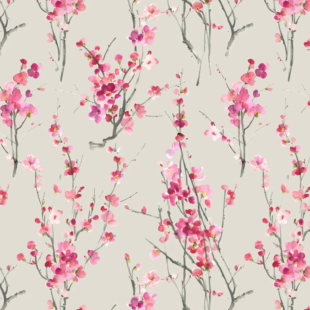Saville Printed Cotton Made to Measure Roman Blinds Blossom/Stone