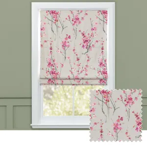 Saville Printed Cotton Made to Measure Roman Blinds Blossom/Stone chic floor carpet  