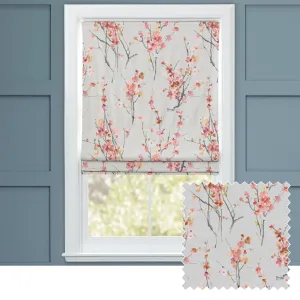 Saville Printed Cotton Made to Measure Roman Blinds Russet Stone chic floor carpet  