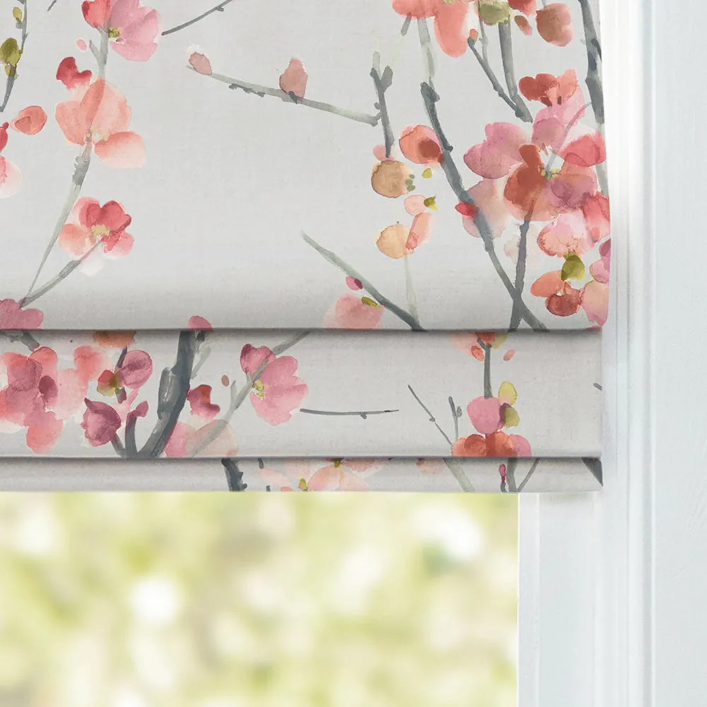 Saville Printed Cotton Made to Measure Roman Blinds Russet Stone
