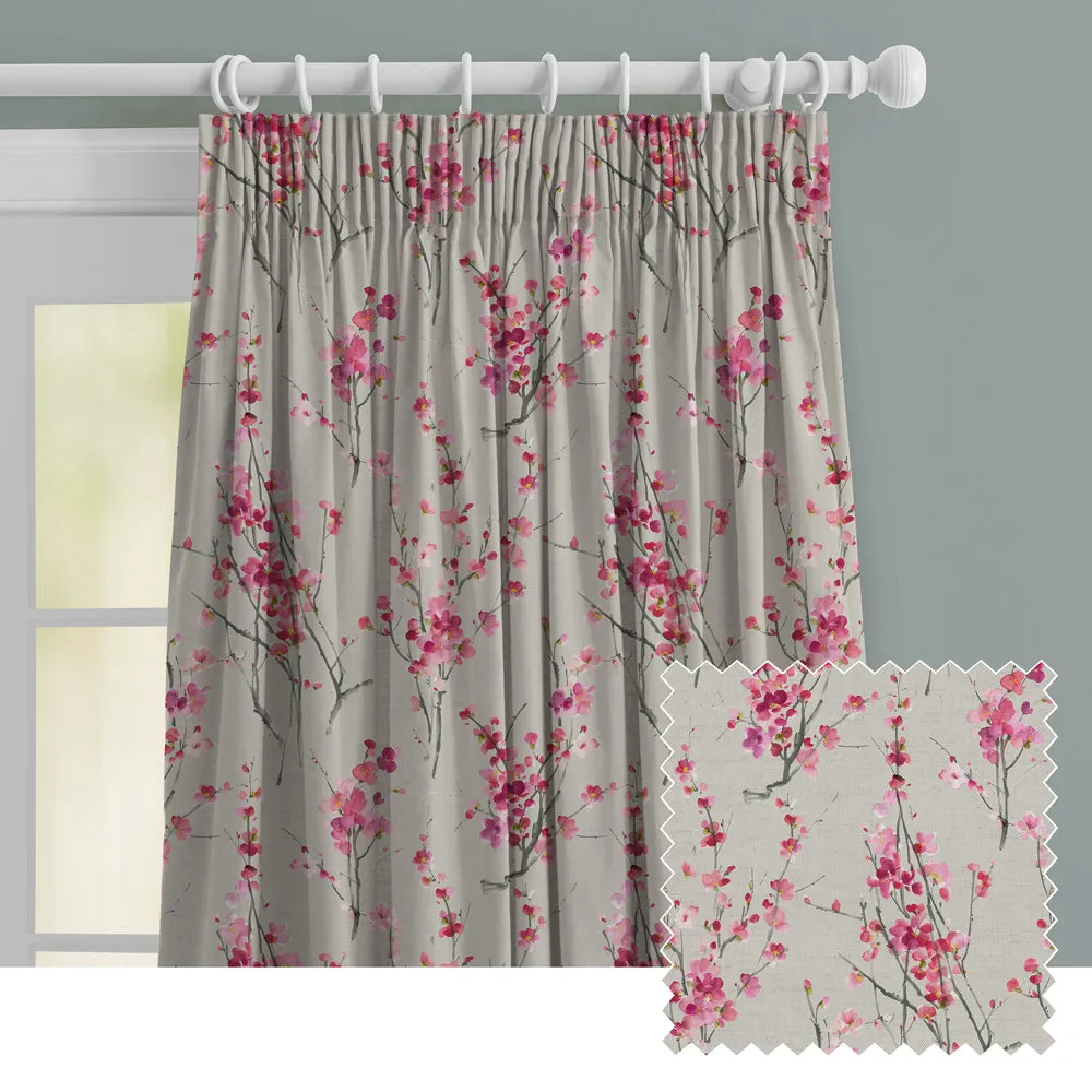 Saville Printed Made to Measure Curtains Blossom chic floor carpet  