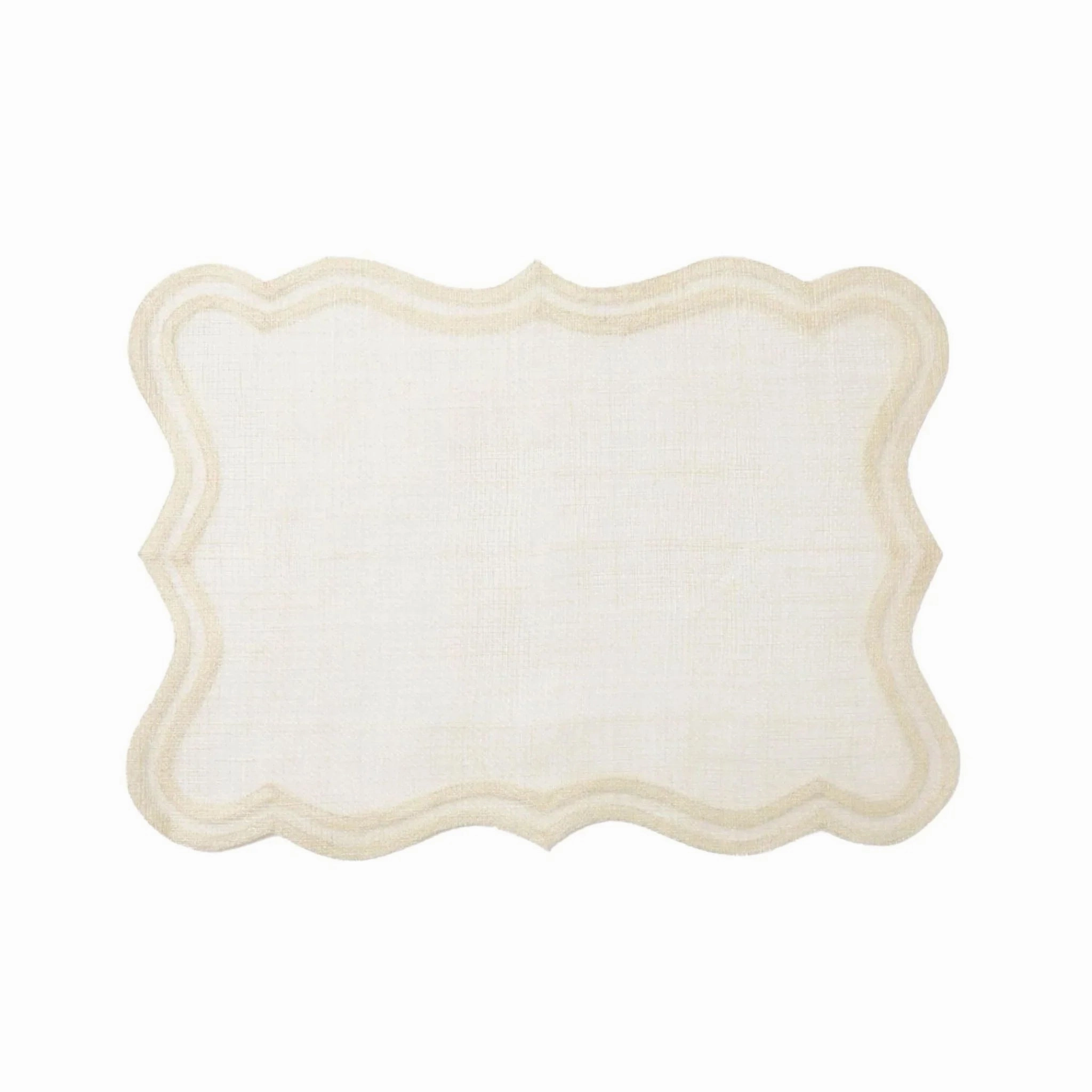 Scalloped Edge Rectangular Woven Abaca Placemats cute desktop display