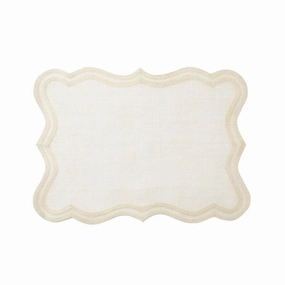 Scalloped Edge Rectangular Woven Abaca Placemats cute desktop display