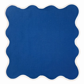 Scalloped Square Table Linen, French Blue cute desktop display