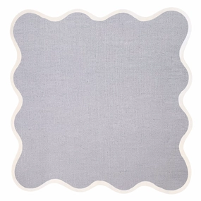 Scalloped Square Table Linen, Lavender mini desktop sculpture
