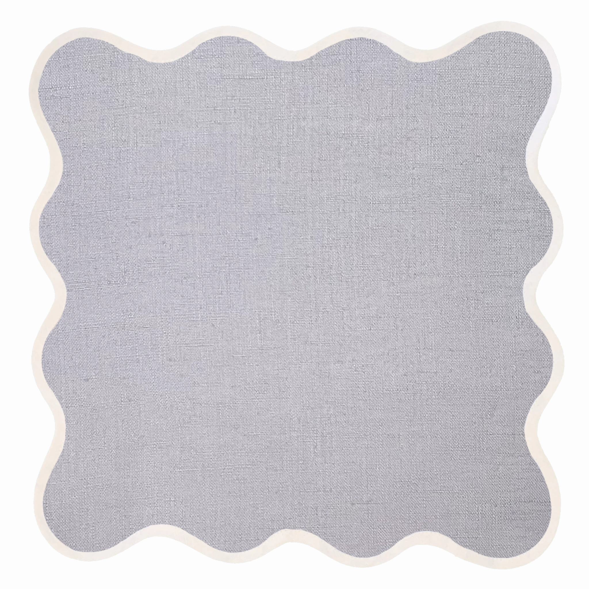 Scalloped Square Table Linen, Lavender mini desktop sculpture