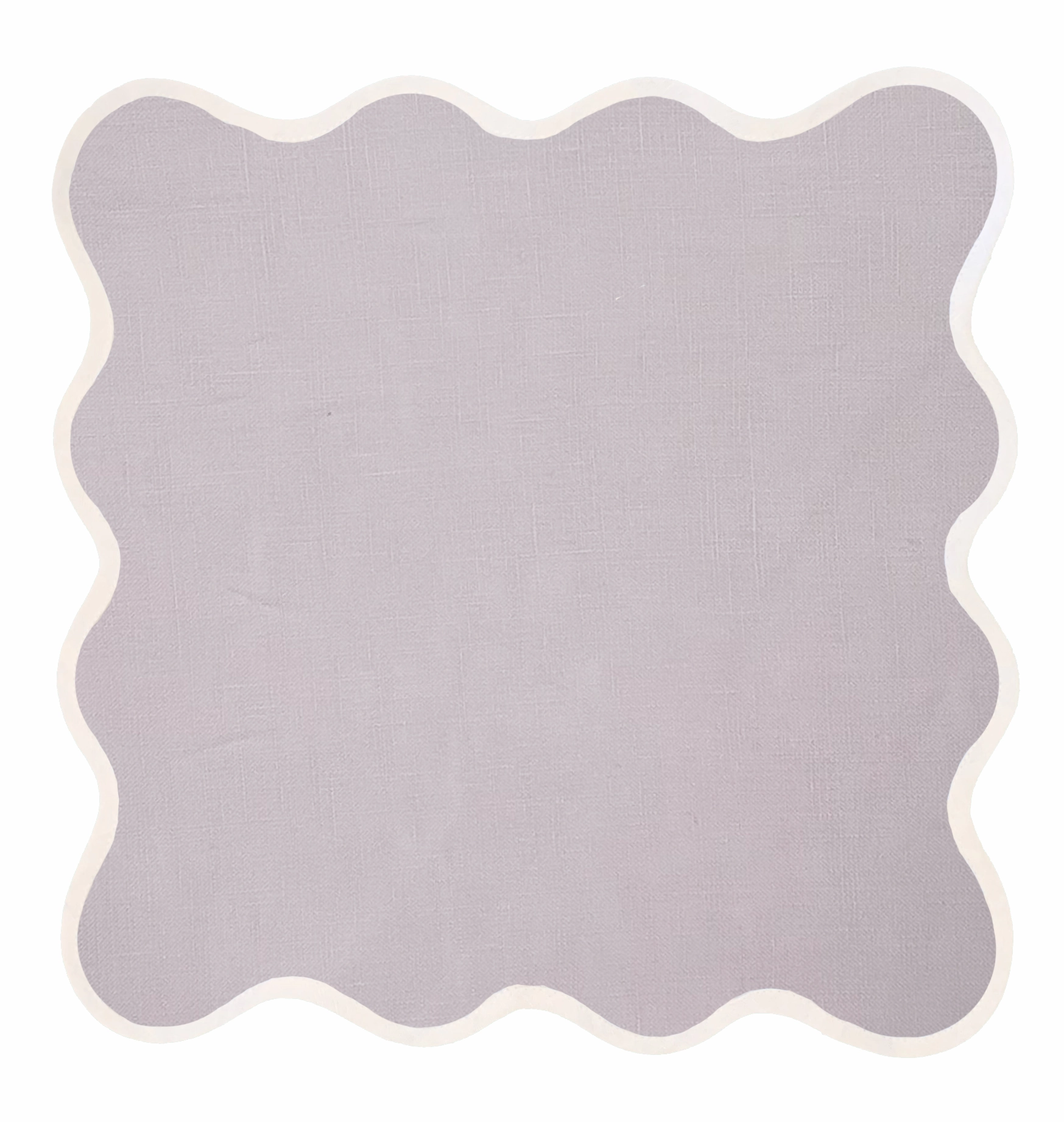 Scalloped Square Table Linen, Lilac cute desktop display